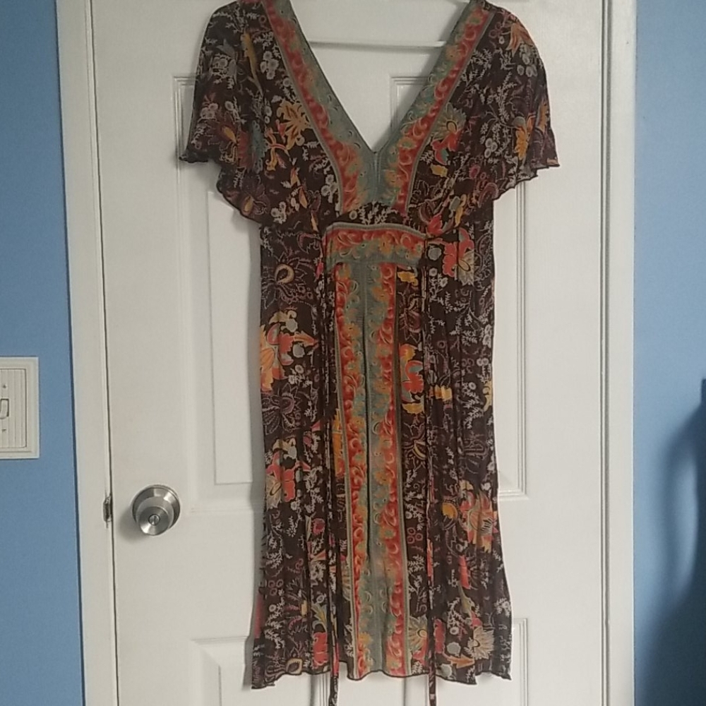 Boho V neck dress